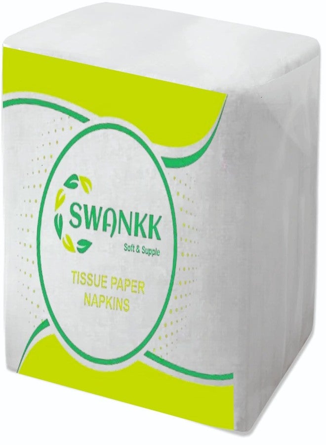Swankk 1Ply Eco-Friendly Soft Tissue Paper Napkins (Pack of 3, 300 Pulls, 30cm x 30cm) - Image 1