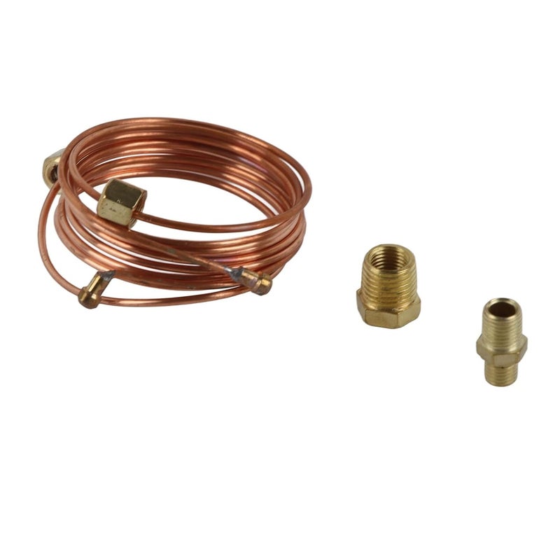 مجموعة مقياس ضغط الزيت الميكانيكي 72 بوصة أنبوب نحاسي مع ملحقات للسيارة والشاحنة - Image 3