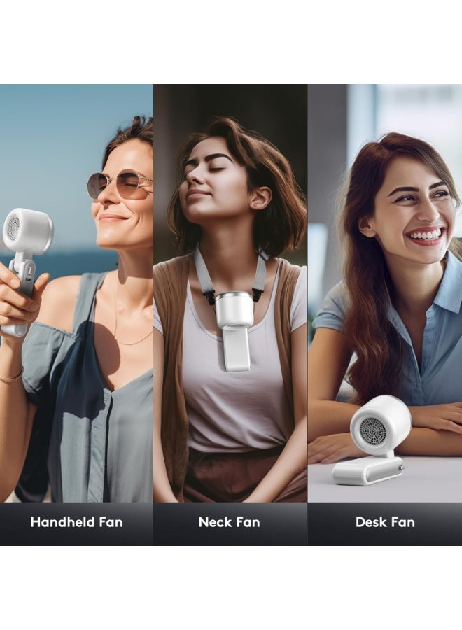 التلقيم مروحة توربو محمولة باليد، 5 تروس رياح، تشغيل بطارية، 3 في 1 مروحة يدوية مع مروحة تبريد تقنية للهواء التوربيني للأنشطة الخارجية، السفر، العمل - Image 5