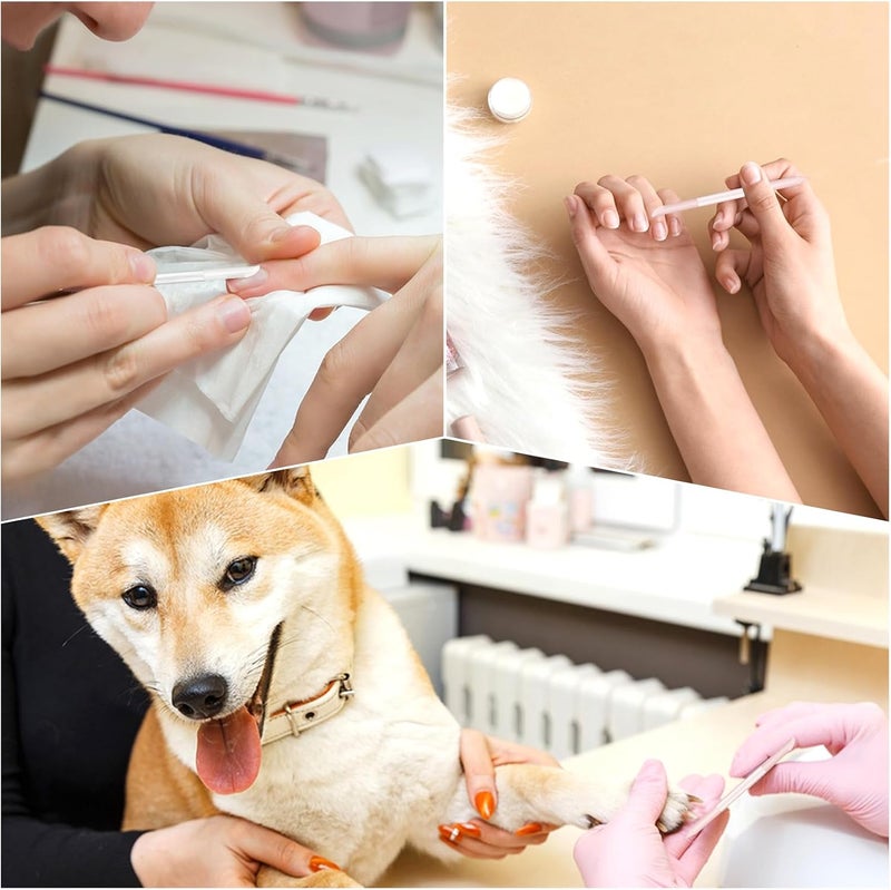 Sliverdew Glass Cuticle Pusher Set of 2 Manicure Sticks for Nails Cuticle Remover Cuticle Trimmer Crystal Glass Nail Tools Double Headed Nail Cuticle Stick Pusher - Image 5