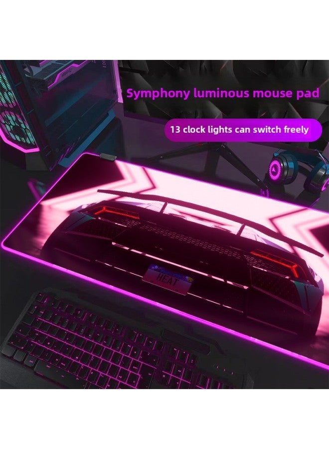 RGB Mouse Pad Special For E-sports Game Mouse Pad Personalized Customization Colorful Luminous Mouse Pad Wholesale-Color:900*400*4mm-Pattern:KH-046  - Image 4