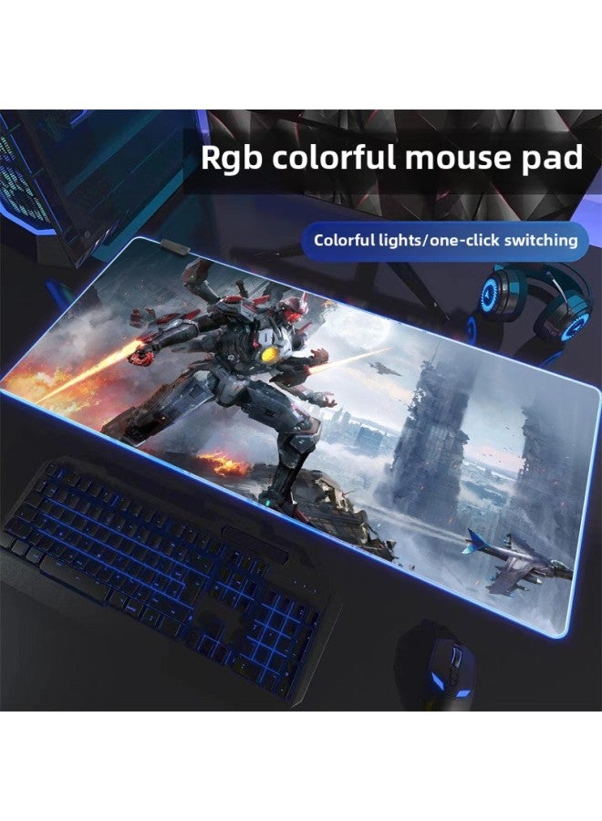 RGB Mouse Pad Special For E-sports Game Mouse Pad Personalized Customization Colorful Luminous Mouse Pad Wholesale-Color:900*400*4mm-Pattern:KH-046  - Image 3