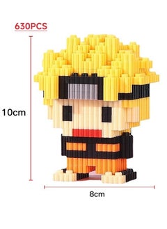 LELE BROTHER 630PCS Cartoon Naruto Building Bricks Set, Mini 3D Puzzles Cartoon Figures Building Toys Bricks Set, DIY Block Building, Assembling Building Block Suitable for Boys and Girls Aged 6 and Up  - Image 2
