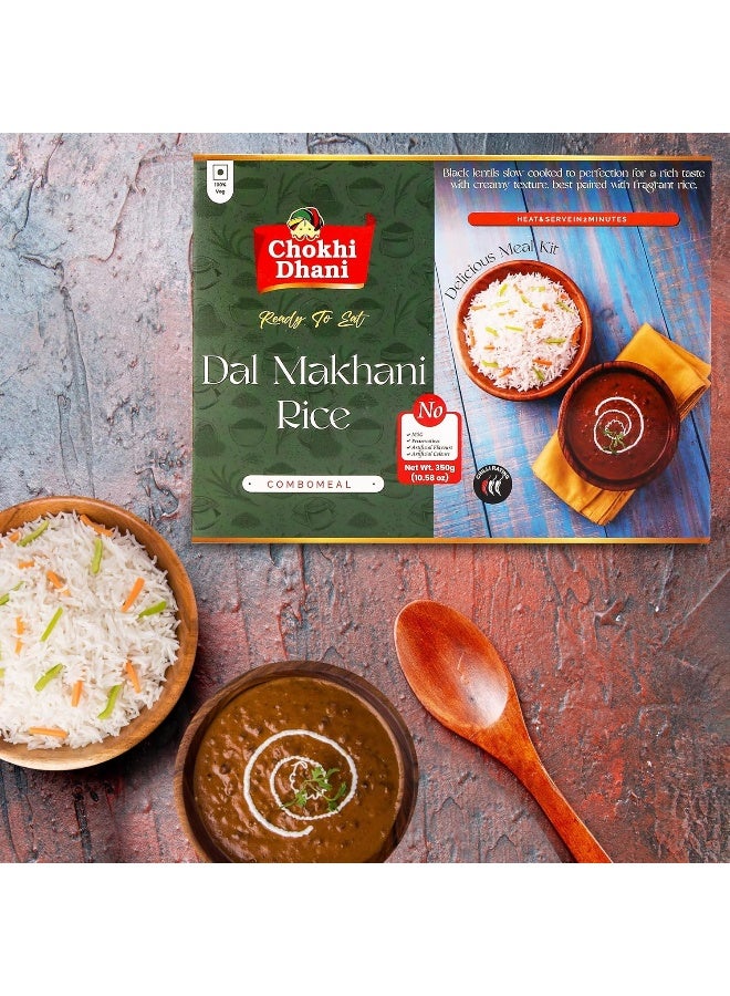 Chokhi Dhani Dal Makhani Rice 350 gm | Ready-to-Eat Rice with Vegetables & Spices | Indian-Style Meal | Heat & Serve | Vegetarian | - Image 4