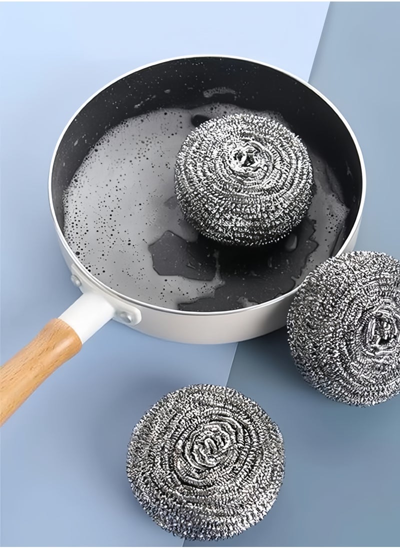 CHU DAI 20-Pack Stainless Steel Scouring Pads – Heavy Duty Rustproof for Arab Kitchen Pots & Grills (Extra Thick 0.8mm Wires)  - Image 2