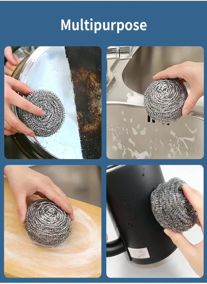 CHU DAI 20-Pack Stainless Steel Scouring Pads – Heavy Duty Rustproof for Arab Kitchen Pots & Grills (Extra Thick 0.8mm Wires)  - Image 4