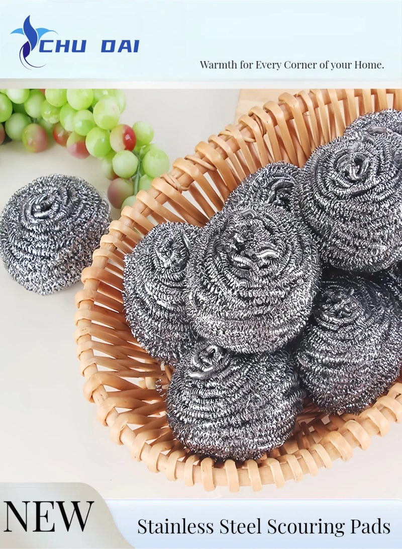 CHU DAI 20-Pack Stainless Steel Scouring Pads - Image 1