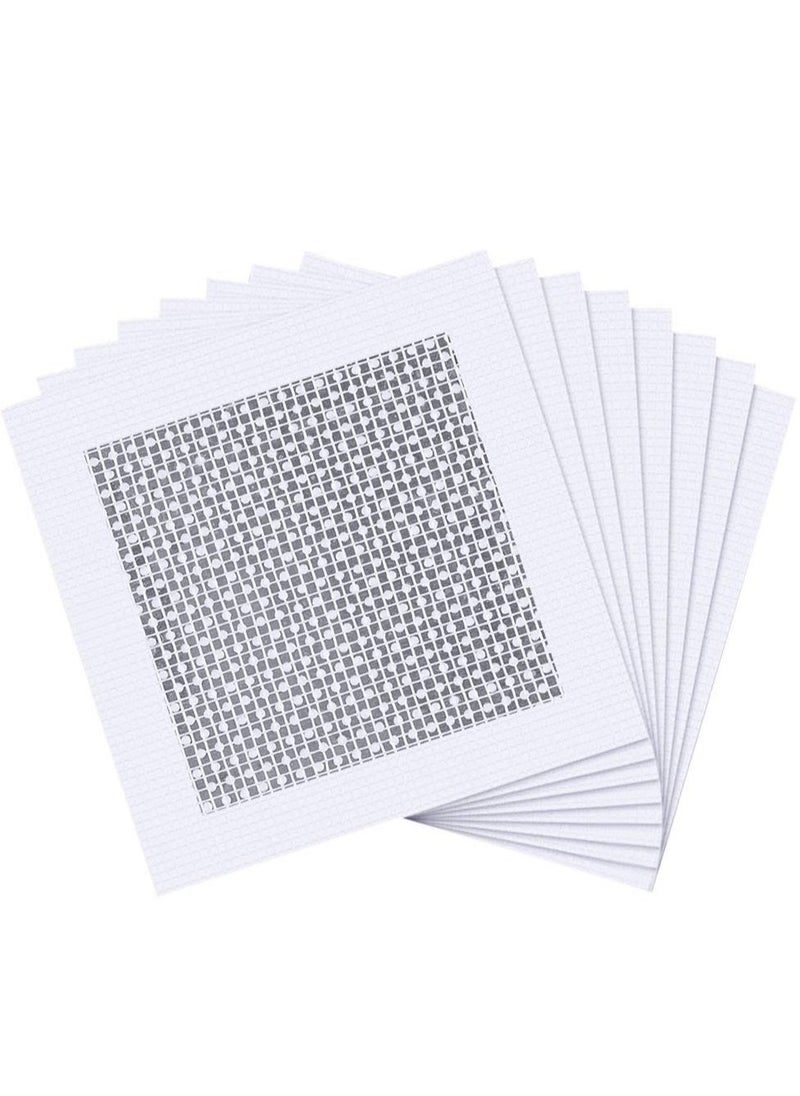 Fiberglass Wall Repair Patch Kit, 8 PCS Drywall Plaster Screen Patch for Covering Cracks Holes Blemishes on Vinyl Siding Fence, Aluminum Self Adhesive Patches for Drywall Plasterboard (White)  - Image 1