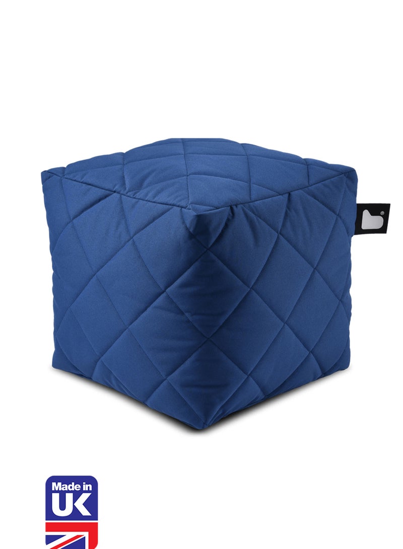 Extreme Lounging Extreme Lounging® - Original Quilted B-Box Pouf - Made in UK - Premium Quality Double Stitched Ottoman - UV Protected & Waterproof Stool, Ideal for Indoor & Outdoor Use - 40x40x40cm - Royal Blue - Image 1
