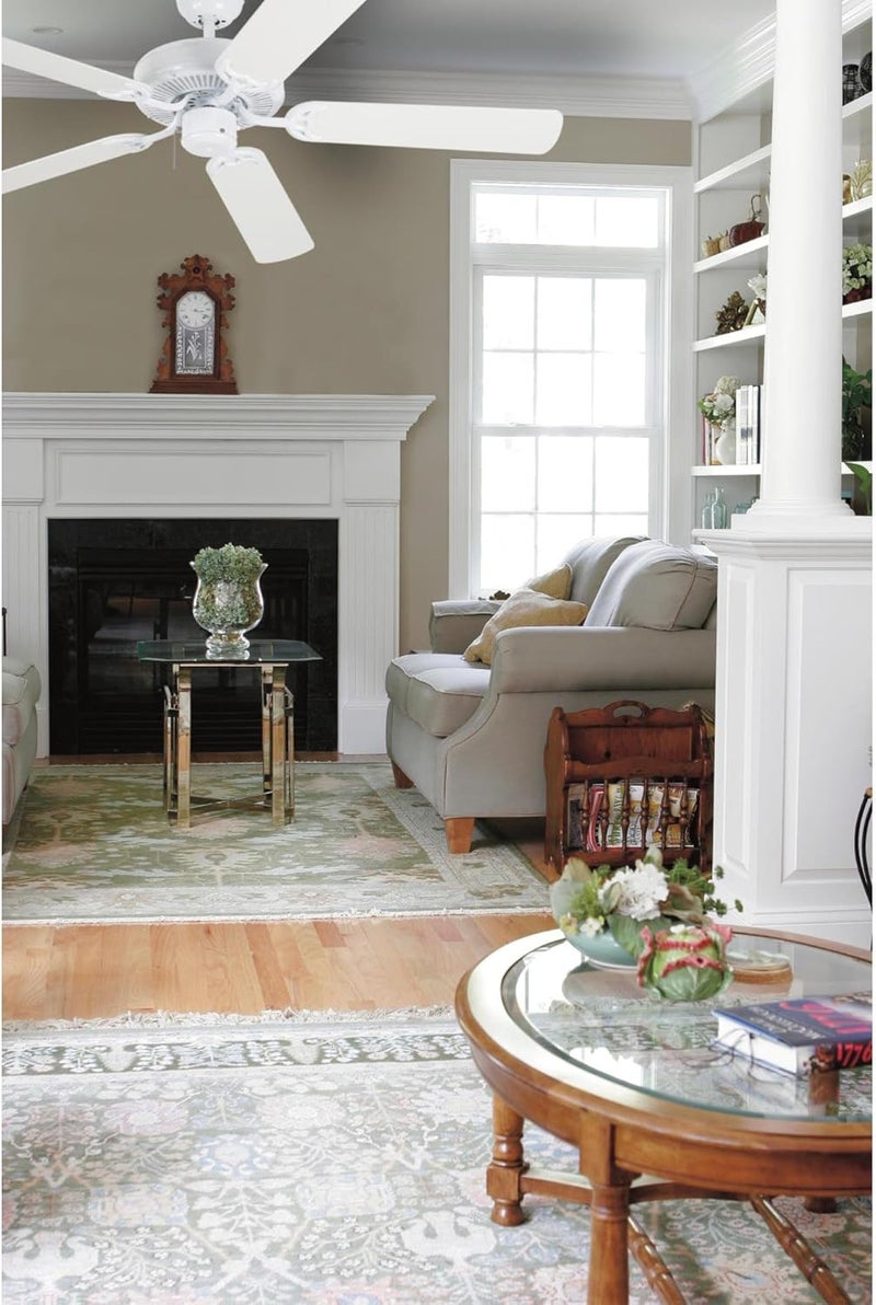 Westinghouse مروحة سقف ويستنجهاوس 7802400 مع قضيب تعليق 5 شفرات بيضاء 52 بوصة - Image 5