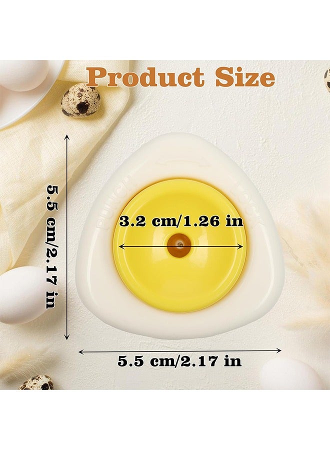 2 Pcs Egg Piercers for Raw Eggs, Egg Hole Egg Separator Tools for Kitchen Gadgets for Hard Boiled Eggs Simple Egg Punchers Piercer with Retractable and Sharp Pin (Yellow) - Image 2