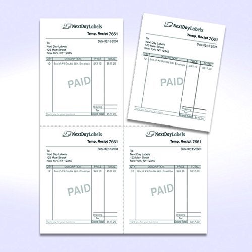 NextDayLabels - 8-1/2 x 11 Blank Perforated Paper, 24# Paper Perforated in 4 pcs, 4 Per UP Page Perforated Paper - 500 Sheets/Ream, Item #1689 - Image 3