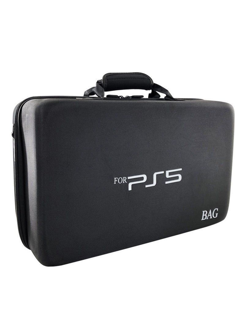 XICEN Storage Bag For PS5-Shockproof Hard Shell Bag- Luxury Waterproof Shoulder Bag For Playstation 5,Console & Accessories Storage Organizer (black)  - Image 1