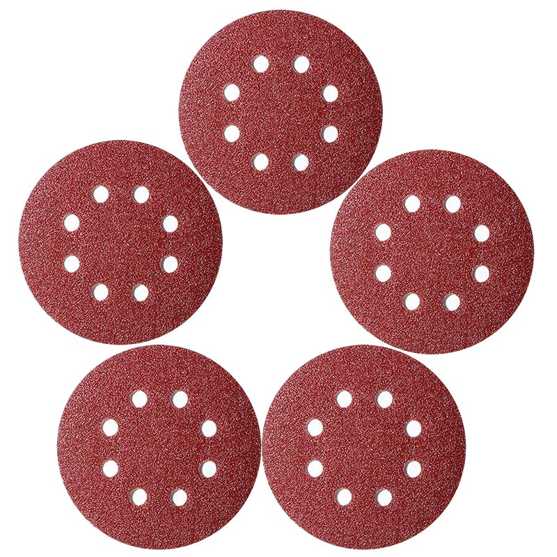 XBrand XBrand 50 Pcs 125mm Sanding Discs Pads, Premium 8 Hole 60 Grit Hook and Loop Sandpaper Sheet for Random Orbital Sander.  - Image 1