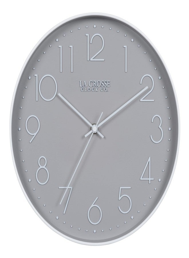 La Crosse Technology 12-Inch Everly Silent Analog Gray Quartz Wall Clock - 404-3831-INT - Image 1