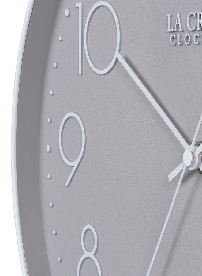 La Crosse Technology 12-Inch Everly Silent Analog Gray Quartz Wall Clock - 404-3831-INT - Image 2