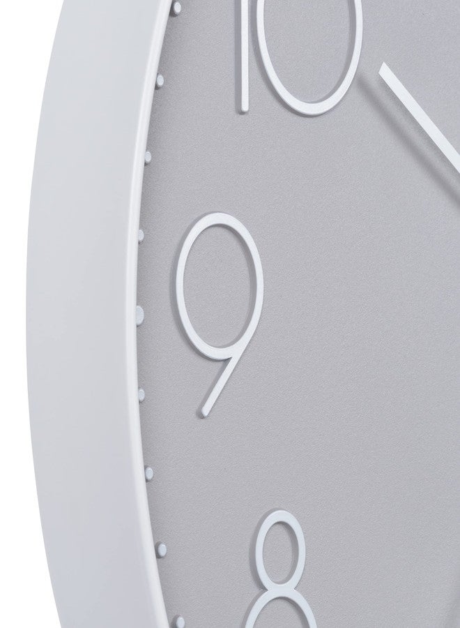 La Crosse Technology 12-Inch Everly Silent Analog Gray Quartz Wall Clock - 404-3831-INT - Image 4