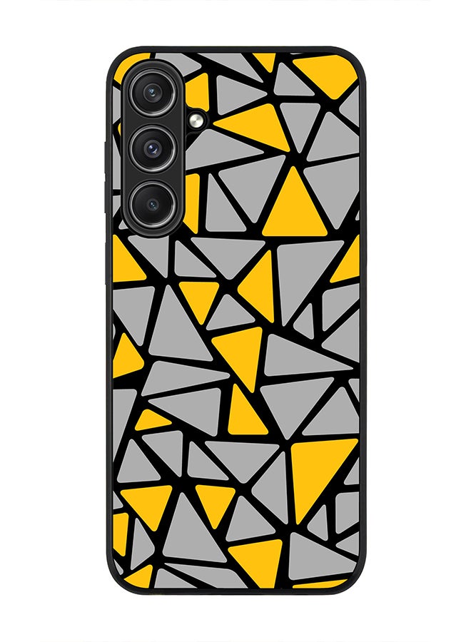 Stylizedd Rugged Black Edge case for Samsung Galaxy S23 FE, Custom Slim fit Flexible Anti Drop Thin Phone Case Cover - Triabstract - Image 1