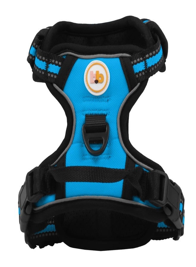 Buddy's Best Dog Harness, No-Pull Pet Harness with 2 Leash Clips, Adjustable Soft Padded Reflective Safety Pet Harness for No-Choke Pet Training (Blue, Large) - Image 2