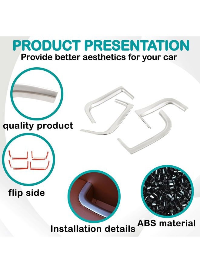 Hudiriy Car Door Storage Box Decorative Frame Trim Compatible with BMW X5 G05 2019-2023 Interior Driver's Door Armrest Storage Box Frame Accessories (ABS,Silver) - Image 3