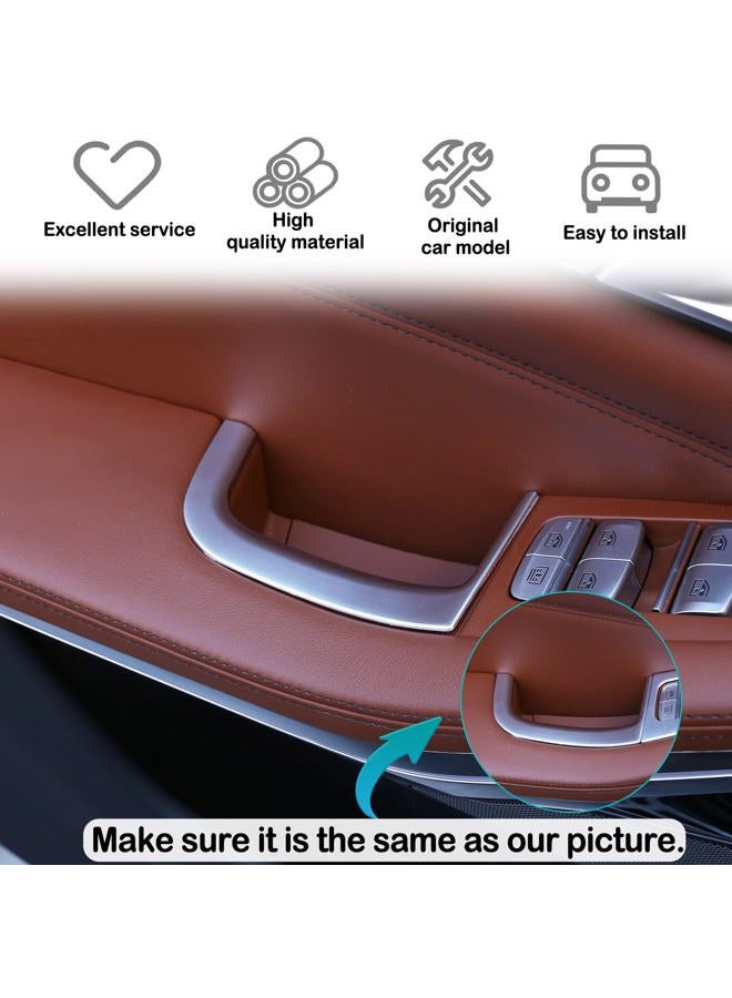 Hudiriy Car Door Storage Box Decorative Frame Trim Compatible with BMW X5 G05 2019-2023 Interior Driver's Door Armrest Storage Box Frame Accessories (ABS,Silver) - Image 4