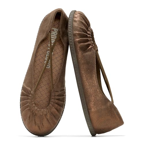 Project Cloud Ballet Flats for Women Comfortable Womens Shoes with Memory Foam Insole & MicroSuede Upper - Mary Jane Shoes Women Footwear - Lightweight Ballerina Womens Flats (Cheers, BRZ,10M) - Image 5