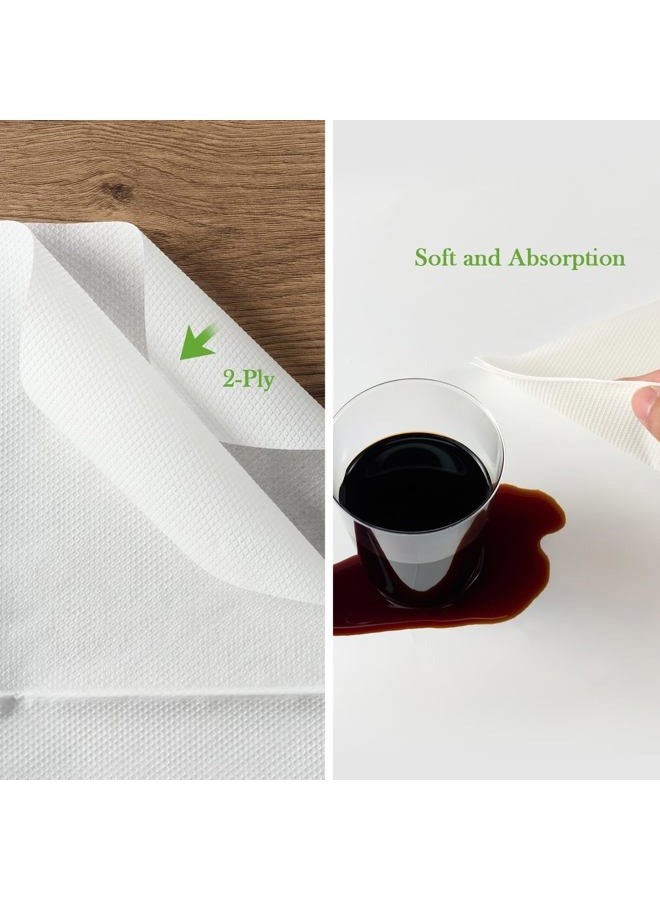 ECOLipak Lunch Napkins Bulk, 2000 Count Everyday Paper Napkins, 4.9×4.9 Inch Folded, 2-Ply Soft And Absorbent for Dinner, Gathering, Bar, Restaurants(9.8×9.8 Inch Unfolded) - Image 5