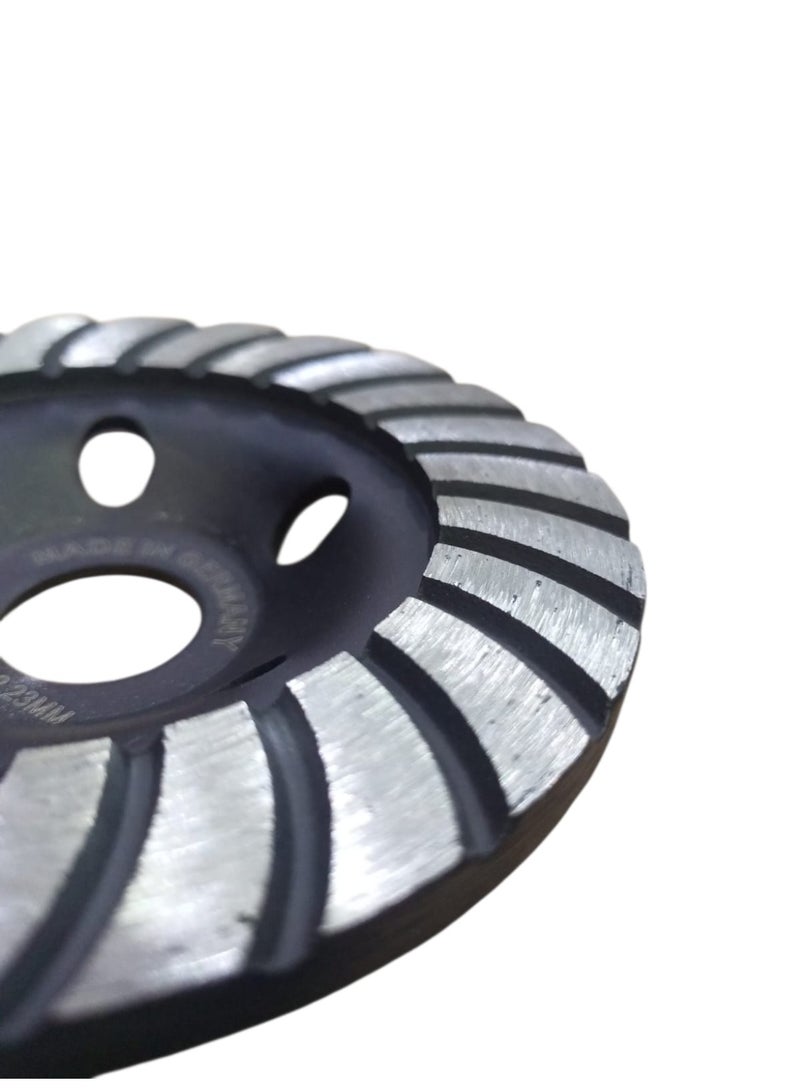 SUPER   ETER SUPER ETER Turbo Segment Cup Disc Diamond Grinding Wheel – 115mm × 22.2mm – German Made – Max Speed 13,500 RPM – For Surface Leveling, Edge Smoothing & Hard Material Grinding (Model 10006165) - Image 5