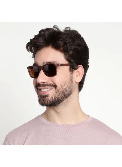 ووجلز Brown Polarized Square Sunglasses