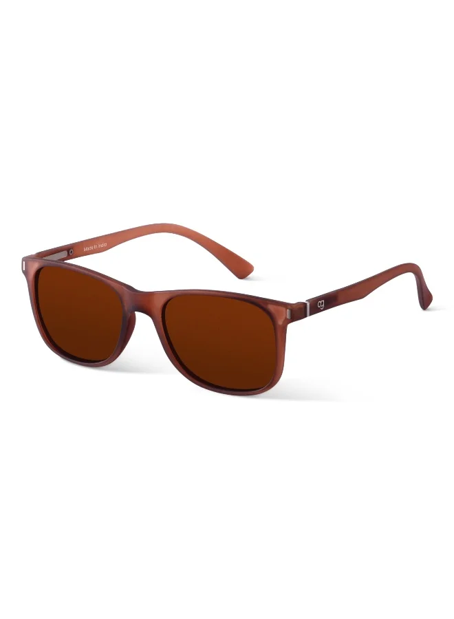 ووجلز Brown Polarized Square Sunglasses