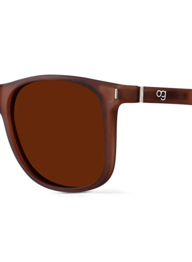 ووجلز Brown Polarized Square Sunglasses