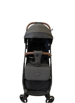 burbay An easy-to-fold baby stroller used on planes and trains, leather handle, foot brake, 360-degree wheels  - Image 5