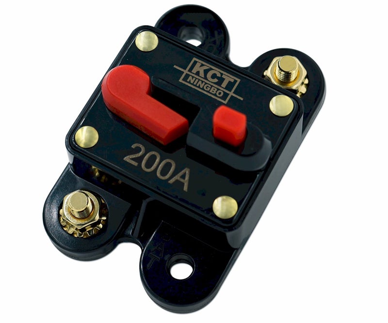 KCT Car Audio Circuit Breaker Reset Fuse 200A for System Protection 12V/24V … - Image 1