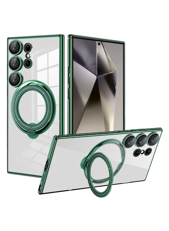 erorex Case For Samsung Galaxy S24 Ultra Electroplating MagSafe 360 Degree Rotation Holder Shockproof Phone Case - Image 1