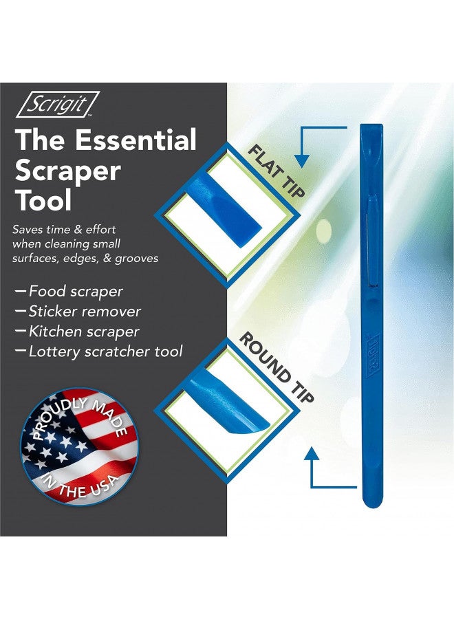 Scrigit Scraper No-Scratch Plastic Scraper Tool, 2 Pack - The Handy Multi-Use Scraping Tool for Removing Food, Labels, Stickers, Paint, Grease - Easy to Hold, Reaches Tight Spaces and Crevices - Image 2