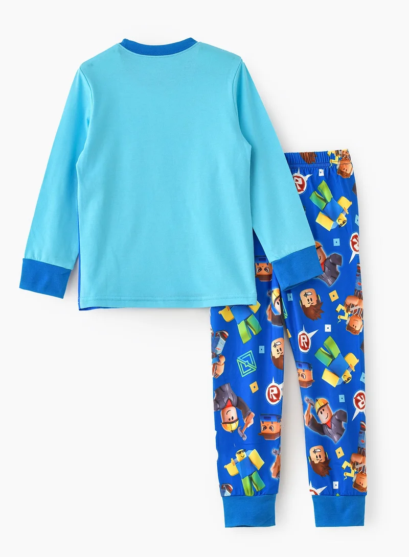 babyqlo Playful adventure printed cotton pajama set for boys