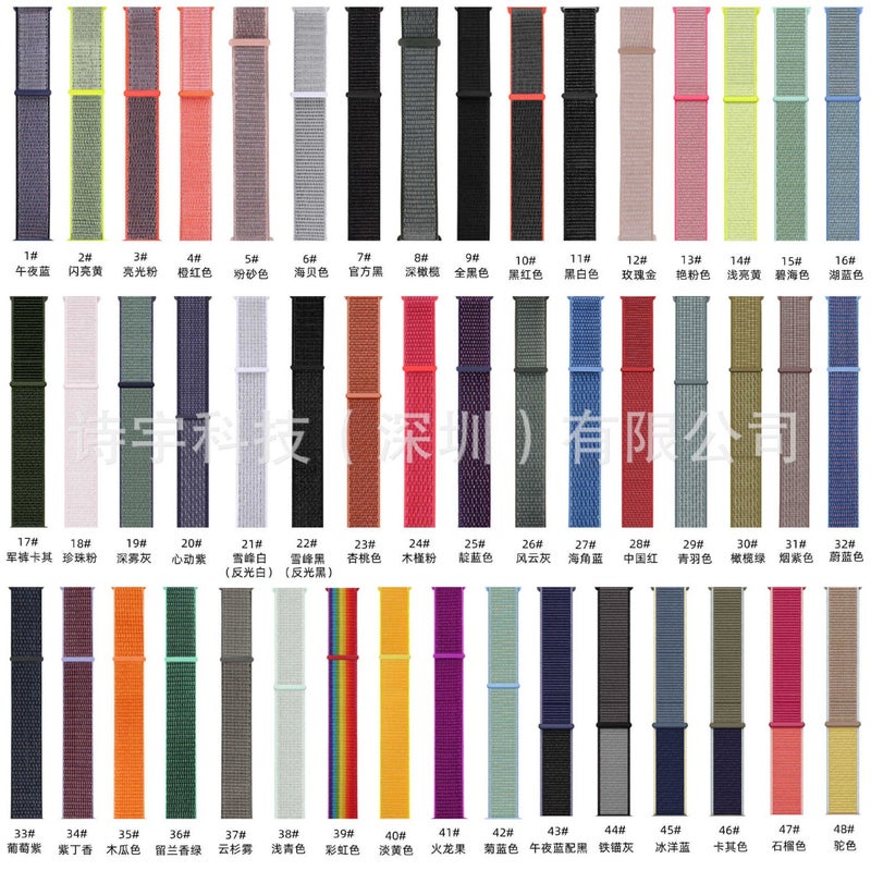 For Apple Apple Iwatch6789Se Nylon S10 Loop Ultra2 Sports Woven Watch Band Factory - Image 3