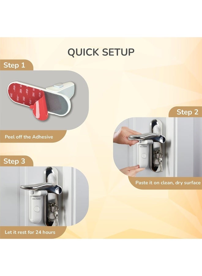 R for Rabbit حاجز مقبض الباب بروتيكتور بلس للأطفال | قفل أمان للأطفال لمقابض الرافعة | معتمد EN71 | لاصق 3M للأطفال | مادة ABS (1 وحدة) - Image 3