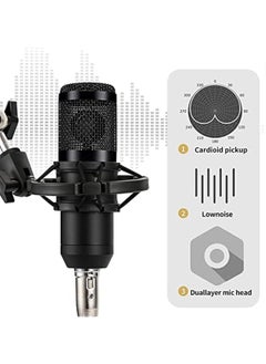Generic Podcast Equipment Set Bm 800 Mic Kit With V8 Live Sound Card Condenser Pc Gaming Mic With Professional Audio Mixer Prefect For Streaming Computer Singing Youtube Recording Black  - Image 2