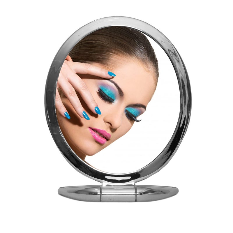BANDHAN BANDHAN 2 WayMagnifying Regular Handle Mirror for Make Up and Grooming5 inch Da Display Jewellery Display Shop Makeup Cosmetic Mirror  - Image 4