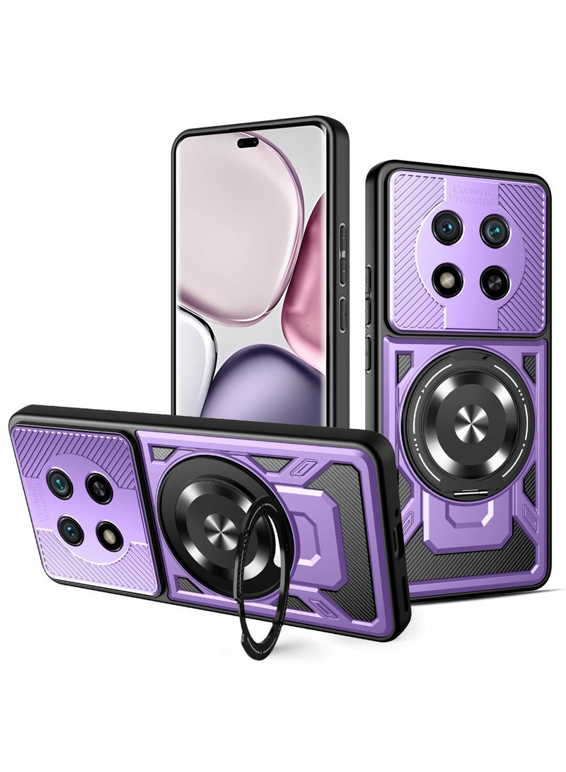 Case Cover Shock Resistant Protect Camera TPU + PC Compatible with Honor X9C  (Purple)