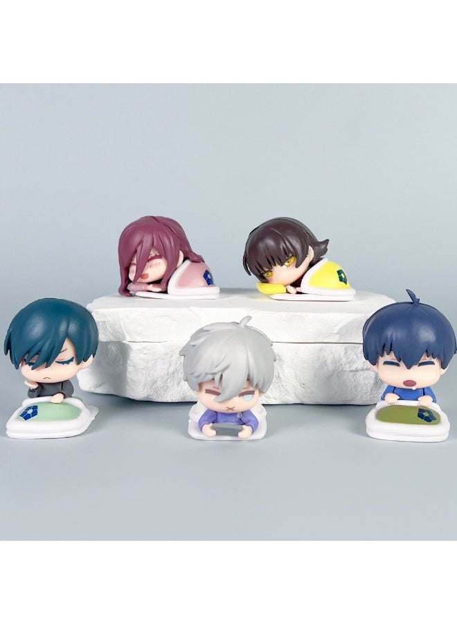 general 5Pcs 5cm Blue Lock Anime Figurines - Popular Characters Collection Mini PVC Action Figures Cute Desktop Decor Collectible Gift for Fans - Image 1