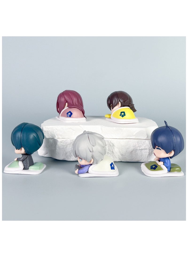 general 5Pcs 5cm Blue Lock Anime Figurines - Popular Characters Collection Mini PVC Action Figures Cute Desktop Decor Collectible Gift for Fans - Image 2