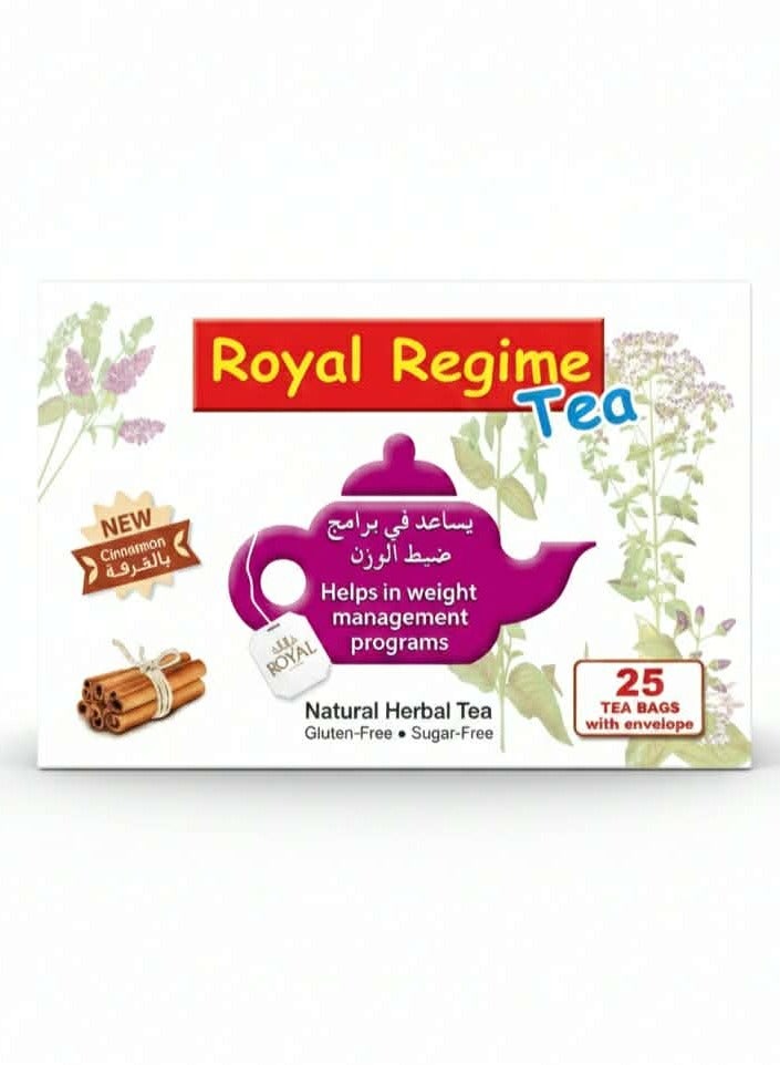 رويال ريجيم شاي رويال ريجيم بالأعشاب والقرفة - 25 كيس - Image 1