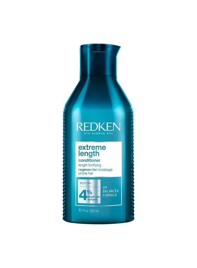 REDKEN بلسم ريدكن إكستريم لينث | لنمو الشعر | يقوي ويعزز ويرطب الشعر | مدعوم بالبيوتين | 10.1 أونصة سائلة (عبوة واحدة) - Image 1