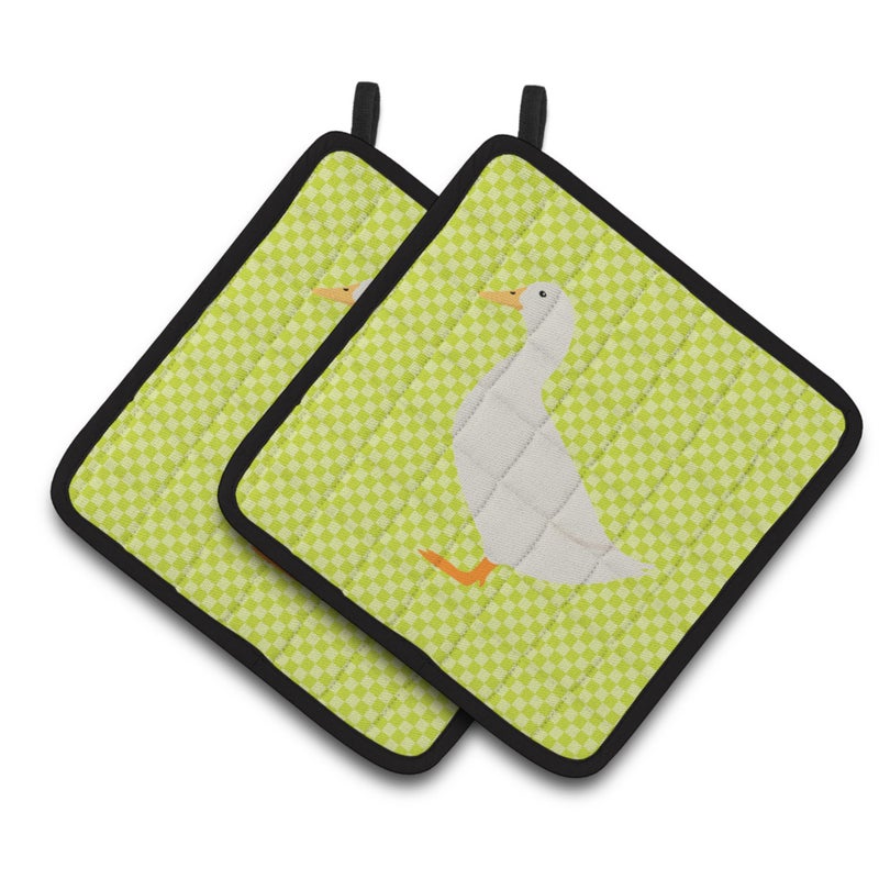 Caroline's Treasures ""Caroline's Treasures American Pekin Duck Green Decorated Pot Holder  7.5"""" x 7.5"""""" 