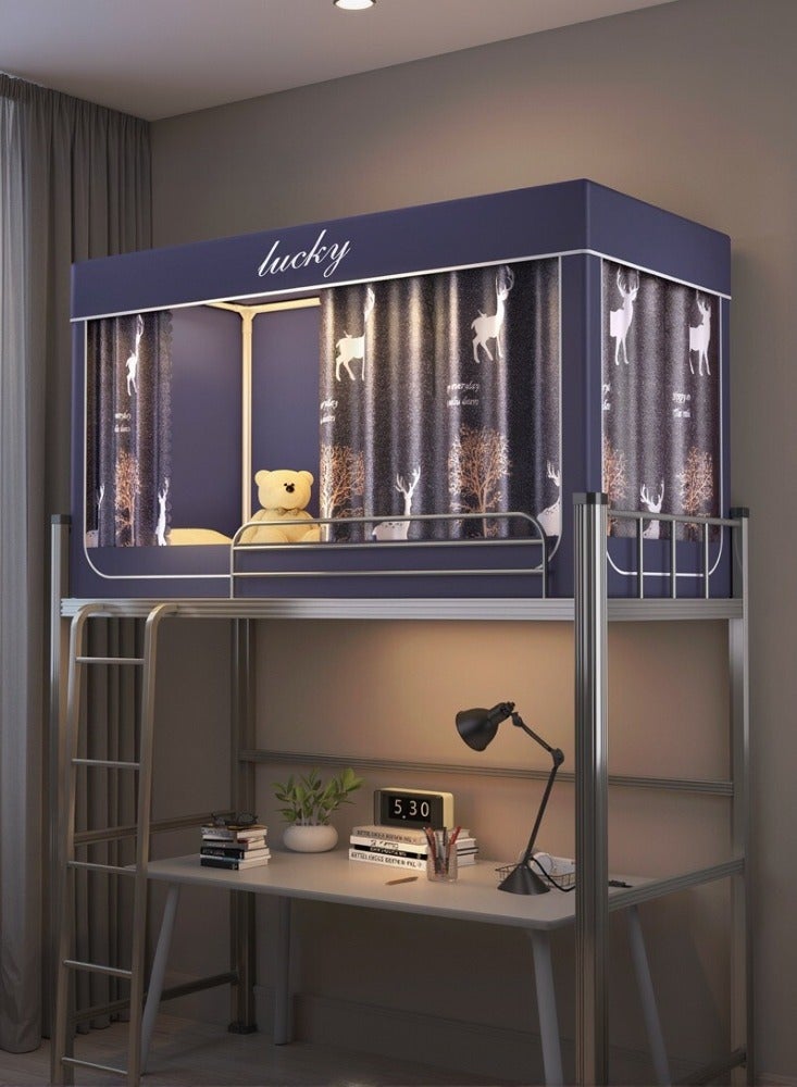 والالا مظلات سرير، ستائر، ستائر تعتيم، ستائر خيمة سرير فردية، قماش تظليل للطلاب، مظلة سرير، ناموسية، نوم الطلاب، حماية الخصوصية - Image 1