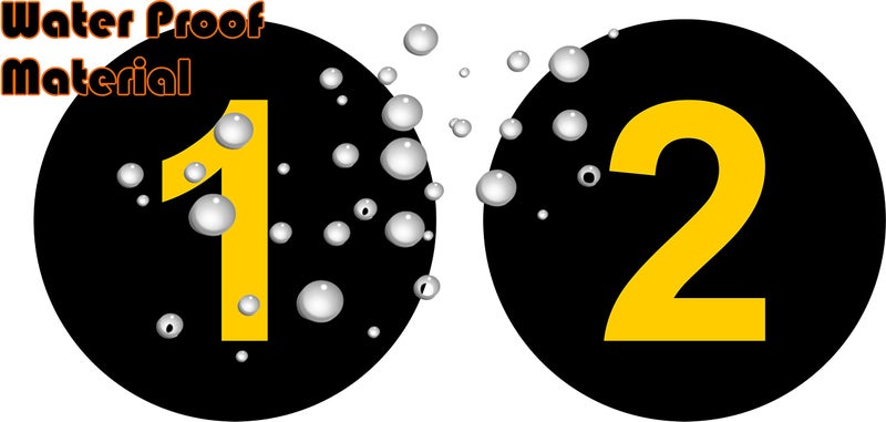 IMPRINT Self Adhesive PVC Number Stickers 1 to 80, 2 Inch Diameter, Round Black and Yellow Color - Image 3