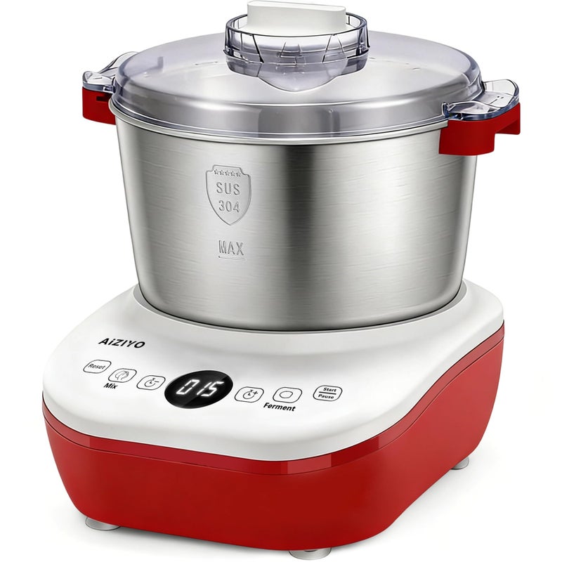 AIZIYO DoughChief, 5.3QT Dough Mixer, Dough Maker with Ferment Function, Touch Panel Control, 304 Stainless Steel Bowl, Removeable lid, Dough Proofing Box for Pizza, Bread, Pasta & Mochi - Image 1