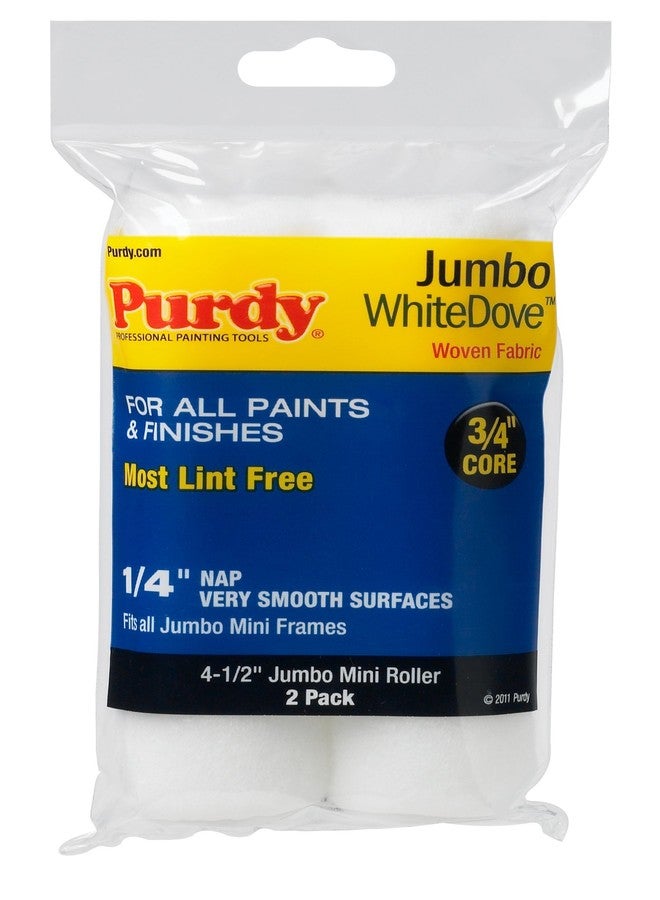 Purdy 140624010 White Dove with 1/4" Nap Jumbo Mini Roller Replacements (Case of 6), 4-1/2" - Image 1